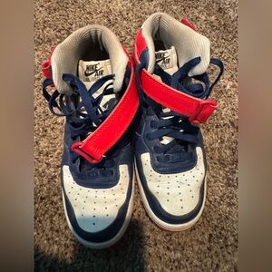 Custom navy and red Nike air force